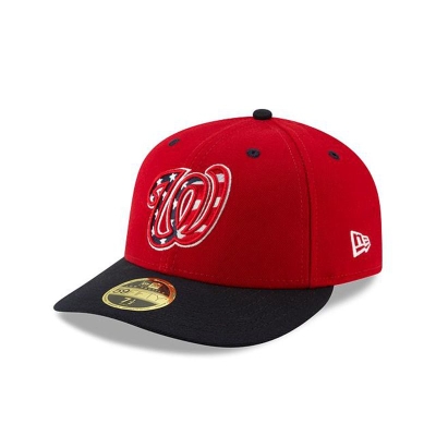 Red Washington Nationals Hat - New Era MLB Authentic Collection Low Profile 59FIFTY Fitted Caps USA2031794